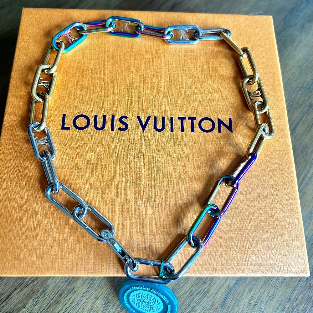 COPY - Louis Vuitton Signature Chain Necklace Multi
